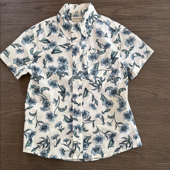 JCrew Factory Blue Floral Men's Button Down Shirt - Picture 1 of 3